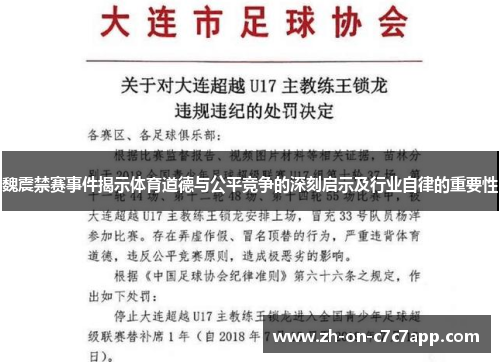 魏震禁赛事件揭示体育道德与公平竞争的深刻启示及行业自律的重要性 魏震禁赛事件揭示体育道德与公平竞争的深刻启示及行业自律的重要性